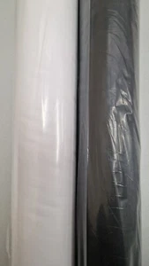 Einfacher Polybaumwolle Stoff schwarz weiß Kleid Handwerk Jagd Futter Meter volle Rollen - Bild 1 von 3