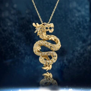 2023 Neu Drachen Anhänger Exquisite Halskette mit Kette mit Geschenkbox - Bild 1 von 3