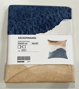 Ikea SACKSPINNARE Pillow Cushion Cover Cotton 20" x 20" Blue/Multicolor - NEW - Picture 1 of 6
