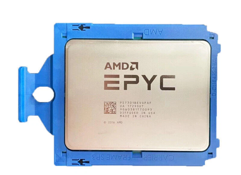 AMD EPYC 7301 2.2 GHz-2.7GHz 16 core 64MB 14nm 155/170W CPU Processor - Image 1 of 1