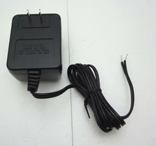USA 2-pin 120VAC to 12VAC 1.6A Transformer Wall Plug w/ 6 ft open-end lead-wire