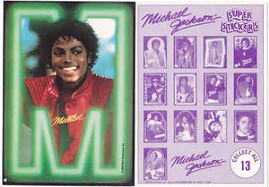 Michael Jackson Carte Autocollant #2 TOPPS GIANT Sticker Collection Card 1984 - Picture 1 of 1