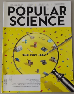 Popular Science Magazine 2018 Fall Tiny Issue Bees Bacteria Airplane Seats Ants - Image 1 of 4