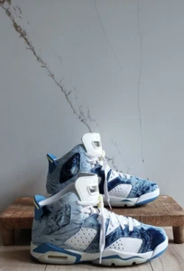 Nike Air Jordan 6 Retro GS Juvenil 7 Denim Lavado Medio 2022 Tenis DM9045-100 - Imagen 1 de 9
