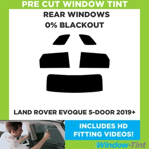 For Land Rover Evoque 5-door 2019+ Pre Cut Window Tint Rear 0% Blackout Film - Picture 1 of 10