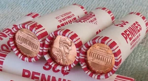 1998 ** Originale Bank Wrapped ** Rotolo di centesimi Lincoln non circolato - OBW Penny's - Foto 1 di 8