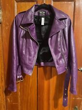 Vintage Tony Enzo Purple Faux Leather Jacket XS