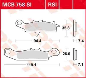 MCB758SI Brake Pad Kawasaki KFX 450 700 KVF Brute Force Prairie Suzuki King Qua - Picture 1 of 1