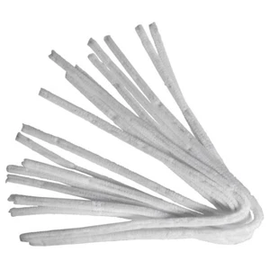 Chenille Yarn, 50Cm, Thickness 9Mm, 10Pcs, White - Picture 1 of 2