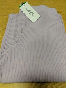 Amaka Hamelijnck Knitted Ribbed Pants Dusty Light Purple Size S BNWT Ref HV7 - Picture 1 of 4