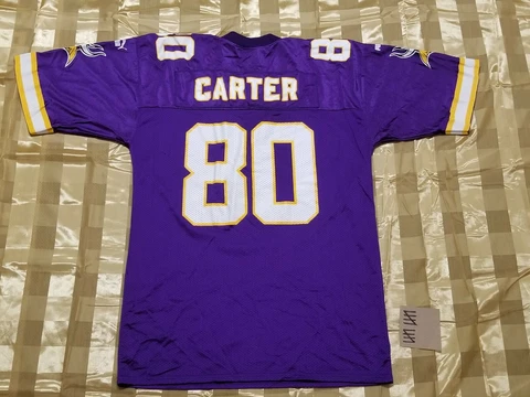 Men's Adult Minnesota Vikings CRIS CARTER Jersey L Large #80 Puma NFL Football Cover