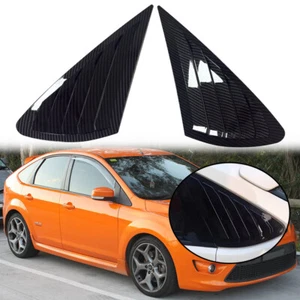 ABS Black/Carbon Rear Window Louver Cover For 2005-2011 Ford Focus MK2 Hatchback - Foto 1 di 17