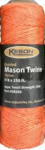 Keson OB250 250 Foot Braided Mason Twine in Orange - Picture 1 of 1