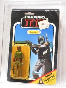 1983 Kenner Star Wars ROTJ 65 Back-C Boba Fett AFA 70+ Y-EX+ Dark Green Chest - Picture 1 of 14