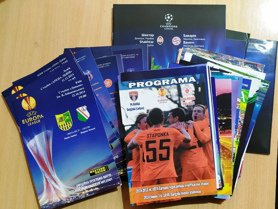 2014 - 2015 EUROCUPS PROGRAMMES CHL EL CHAMPIONS & EUROPE LEAGUE - Image 1 of 1