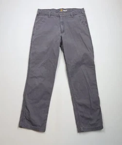 Vintage Y2K Carhartt Mens 36x32 Faded Relaxed Fit Wide Leg Canvas Pants Gray - Picture 1 of 12