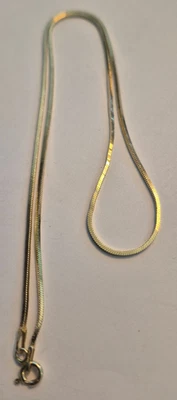 "Collar de cadena de eslabones de Italia firmado con lavado de oro Danecraft de 16""" Foto 1 de 4