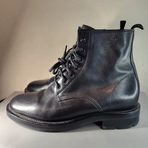 Saint Laurent Men's Oxford Boots Black Leather Side Zip Sz 8.5 EU 41.5 - Picture 1 of 9