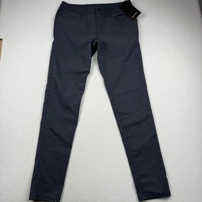 Lululemon Pants Mens 34x34 Heathered Navy ABC Pant Skinny Travel Zip Pocket - Image 1 of 4