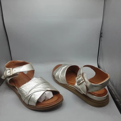 Miz Mooz Haley Sandals Women's 8.5-9W EU39W Gold Leather A220 - Image 1 of 4