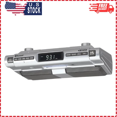 JENSEN Under Cabinet Stereo System CD Radio Bluetooth FM Remote LED Display - Image 1 of 4
