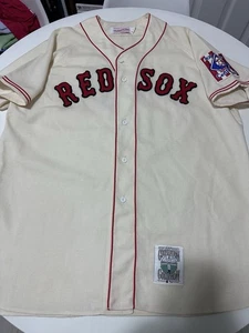 1939 Mitchell & Ness Boston Red Sox Ted Williams Sz XL gift yastrzemski Pesky - Picture 1 of 12