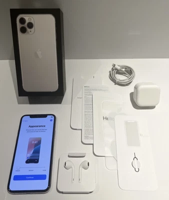 Apple iPhone 11 Pro - 256GB - Silver (Unlocked and Boxed) Model: A2215. MWC82B/A - Image 1 of 4
