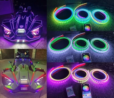 10PCS 3FT 36"Double Row CHASING Flowing Series Bluetooth +Remote Strip Light LED - Image 1 of 4