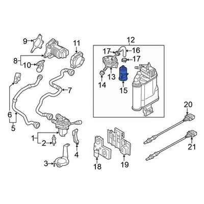 For Volkswagen Passat 2006-2010 Volkswagen 1C0906621A Vapor Canister Filter Foto 1 de 4