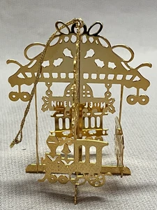 1986 Danberry Mint Gold-Plated Noel Christmas Tree Ornament - Picture 1 of 4