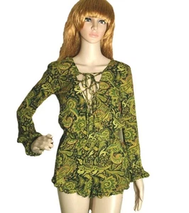 Cotton Candy Langarm Schnür-Strampler Paisley Damen Gr. S - Bild 1 von 11