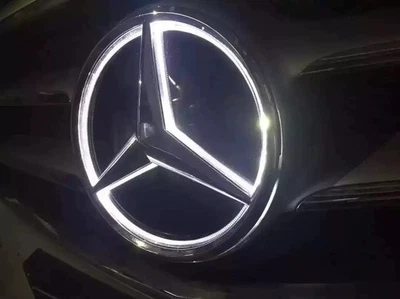 Fit For Mercedes Benz CLA200 C300 CLA180 Led Light Chrome Grille 3D Star Emblem Foto 1 de 4