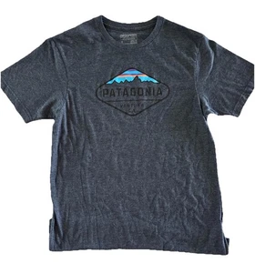 Patagonia Mens Small Slim Graphic T-Shirt Crew Neck Spellout Cerro Fitz Roy - Picture 1 of 2