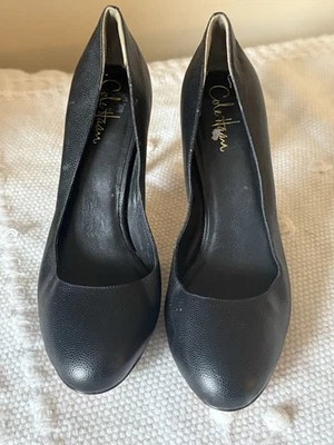 Женские черные кожаные туфли на высоких каблуках Cole Haan 8,5 цвет Career Dress Shoes - Изображение 1 из 4
