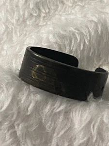 Dunkler verstellbarer Ring Silber C Initiale - Bild 1 von 4