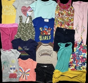 Girl's Size 5 5T 5/6 Carter's Sumer Shirts Shorts Dress Outfits Clothes Set Lot - Picture 1 of 13
