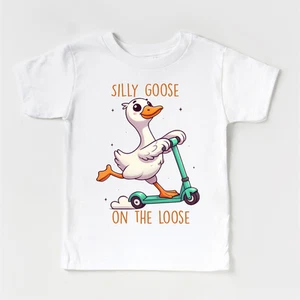 Silly Goose On The Loose Shirt - Funny Kids Tee - Picture 1 of 5