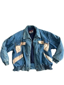 Vintage New Order Jacket Mens XL Blue Denim Rugged Outerwear 90s Retro Lined - Picture 1 of 9