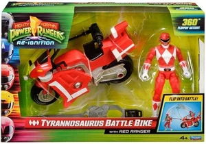 Power Rangers Mighty Morphin Re-Ignition T REX Battle Bike & Red Ranger Figur - Bild 1 von 4