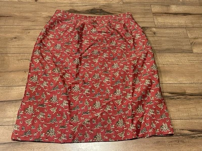 Vintage Harold’s Women Silk Blend Pencil Lined Tiger Skirt Side Zip Size 2 ~ EUC - Image 1 of 4