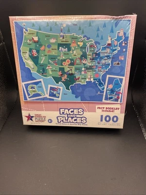 Great American Puzzle Factory Faces and Places The United States of America 100 - Image 1 of 4