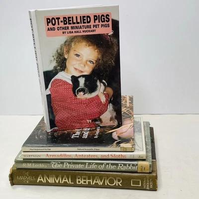 Lot of 5 Vintage Books Pot Bellied Pig Farm Animal Rabbit Chicken Kids - Image 1 of 4