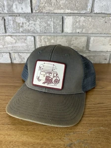 Patagonia Parche Sombrero Gorra Snapback Surf Van Ondas Gráfico Gris Malla Camionero Usado! - Imagen 1 de 8