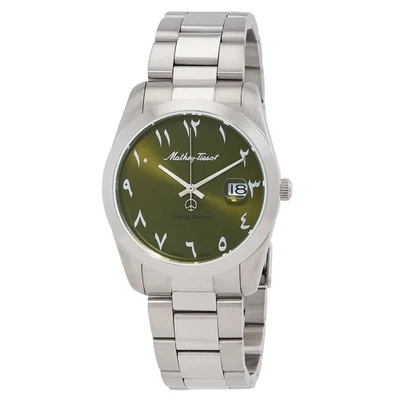 Relógio masculino Mathey-Tissot Mathy Orient mostrador árabe verde H450APEV - Imagem 1 de 3