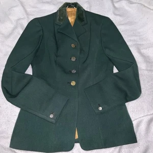 Pytchley Vintage Hunt Coat 4 Button Single Vent Green 32” Maids Youth Sm Adult - Picture 1 of 16