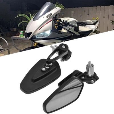 Espejo retrovisor de extremo de barra de 7/8" para motocicleta Yamaha YZF R3 R6 R1M Foto 1 de 4
