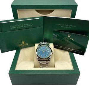 Rolex Milgauss 40mm Stainless Steel Blue Dial Automatic Mens Watch 116400GV - Picture 1 of 10