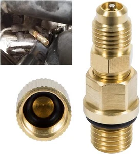 Puerto de prueba de presión de combustible y adaptador con válvula Schrader para Ford Powerstroke 6,0 L - Imagen 1 de 12
