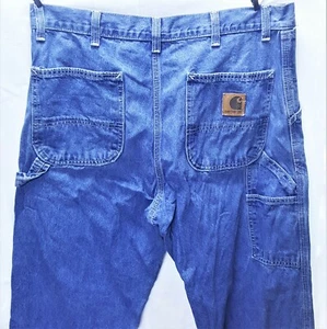 90's Carhartt Men's Original Fit Carpenter Work Jeans 34X30 USA VINTAGE WORKWEAR - Picture 1 of 10