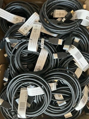 25 Pieces x 3m HDMI to HDMI Cable Fast Speed 1080p LCD HDTV Video Gold Lead 3D - Image 1 of 3